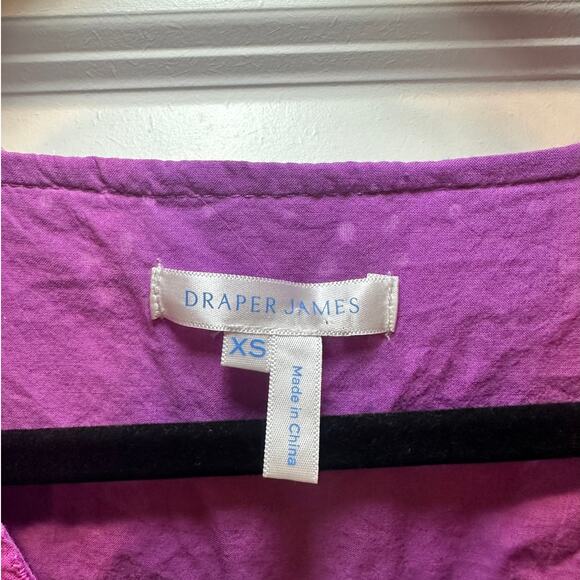 Draper James Cottagecore Eyelet Blouse XS Lavender Puff Sleeve Top Romantic - Picture 3 of 10